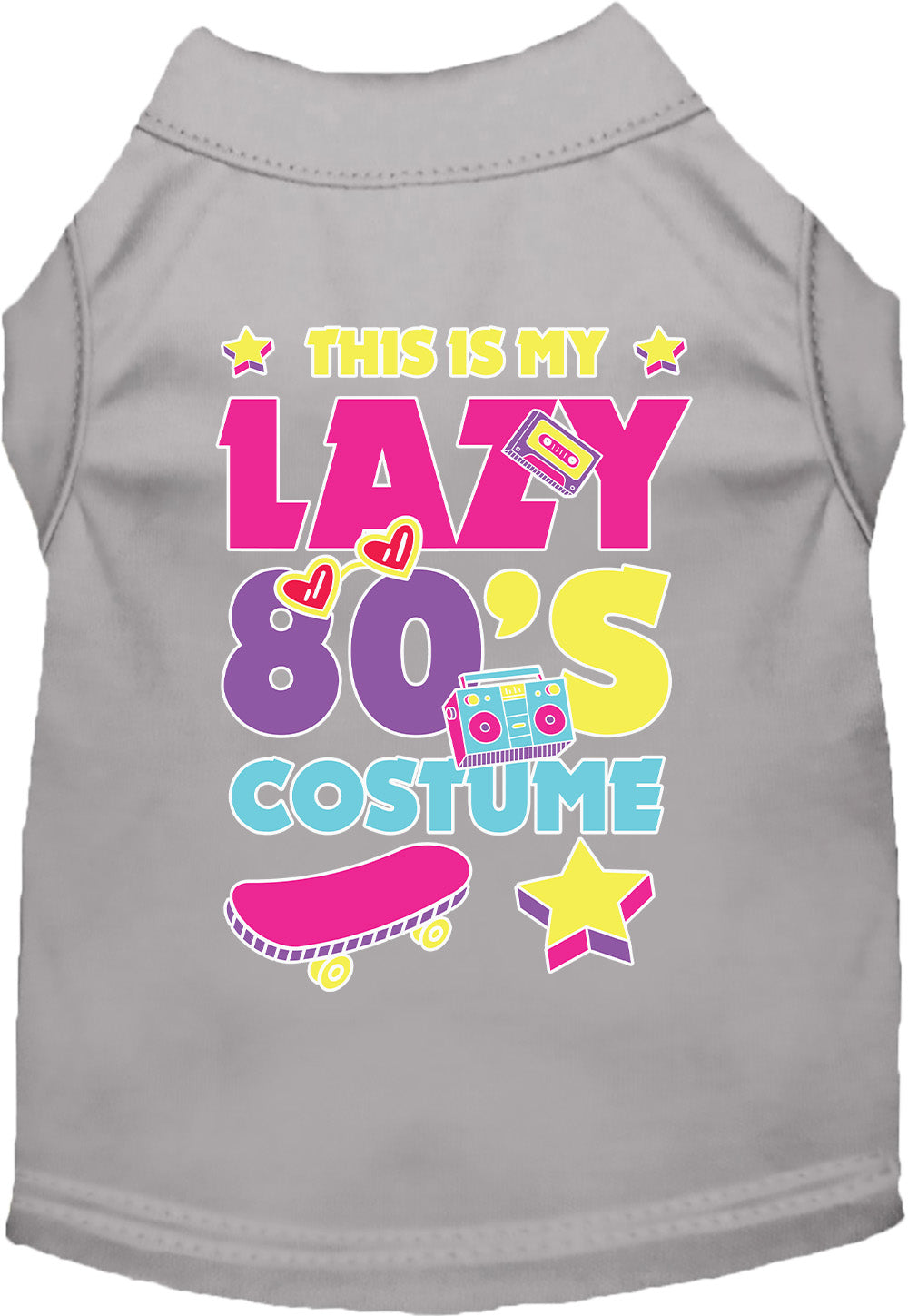 "Lazy 80's" Halloween Dog Shirt – Costume Tee – alternate view 5