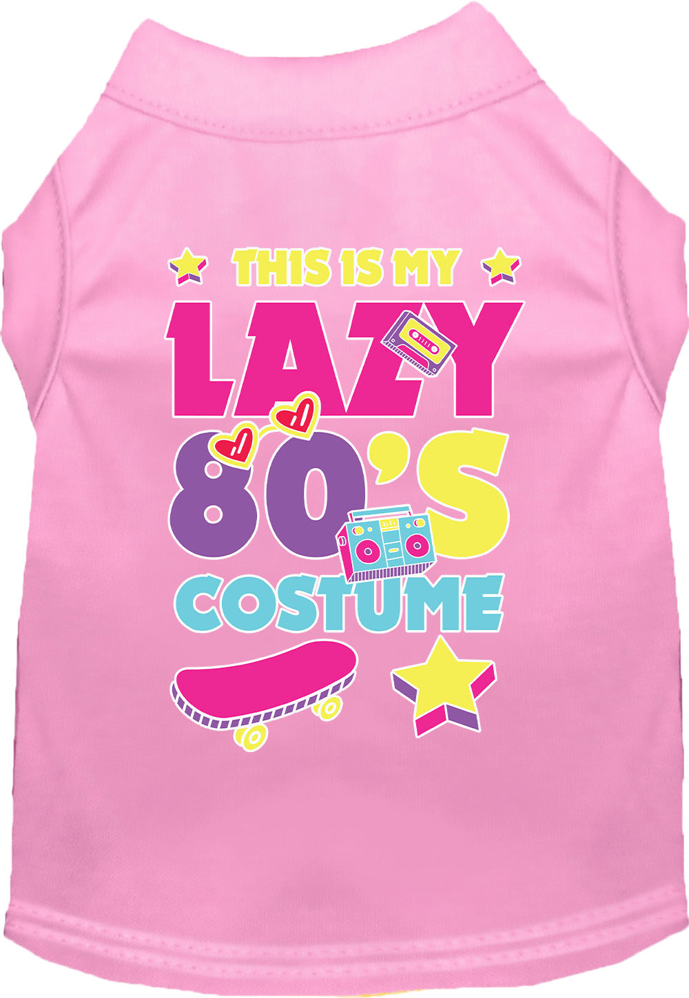 "Lazy 80's" Halloween Dog Shirt – Costume Tee – alternate view 4