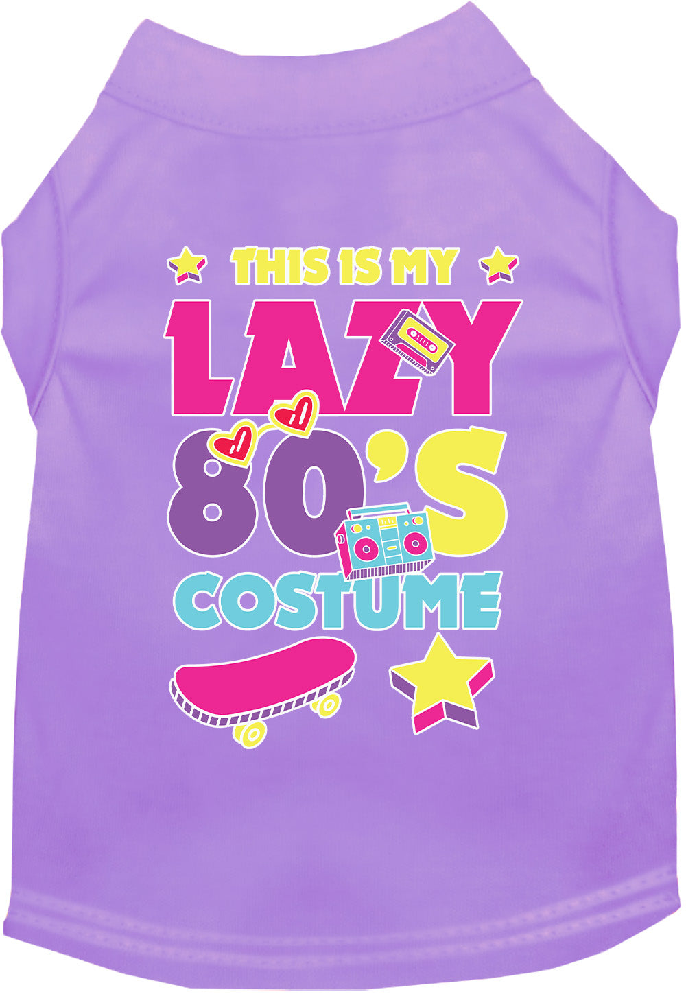 "Lazy 80's" Halloween Dog Shirt – Costume Tee – alternate view 3