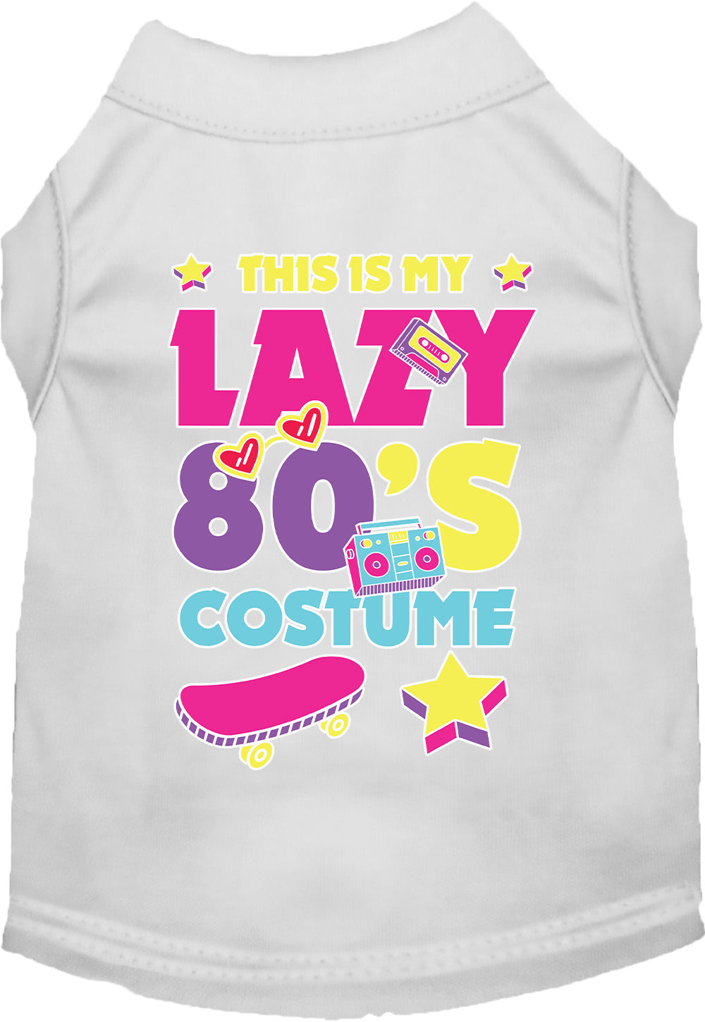 "Lazy 80's" Halloween Dog Shirt – Costume Tee – alternate view 2