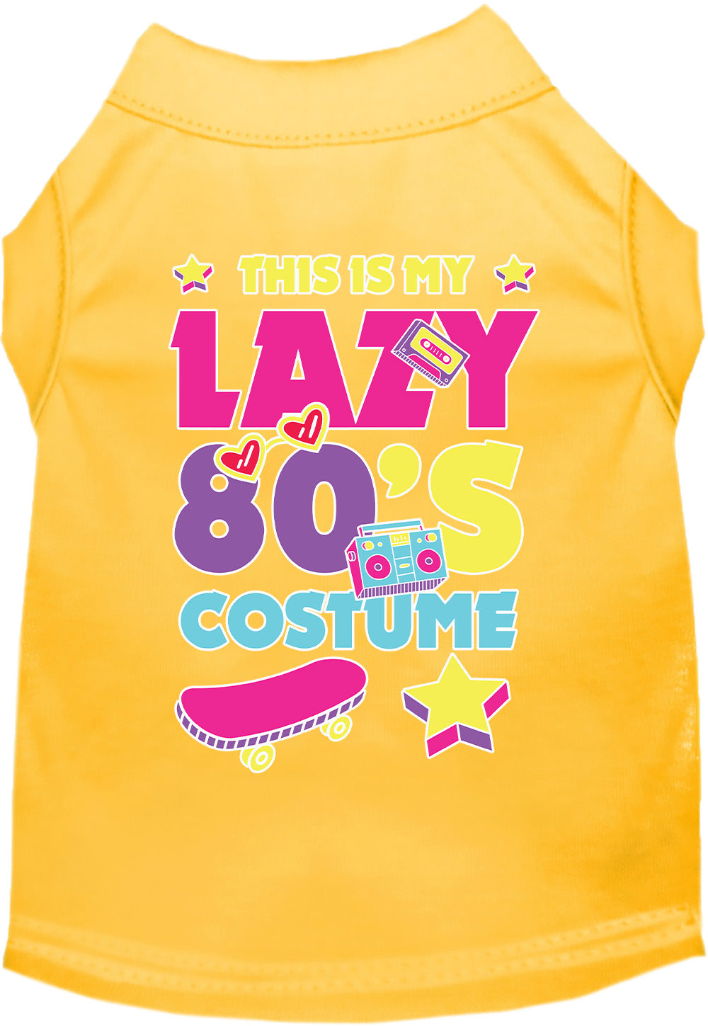 "Lazy 80's" Halloween Dog Shirt – Costume Tee – alternate view 1