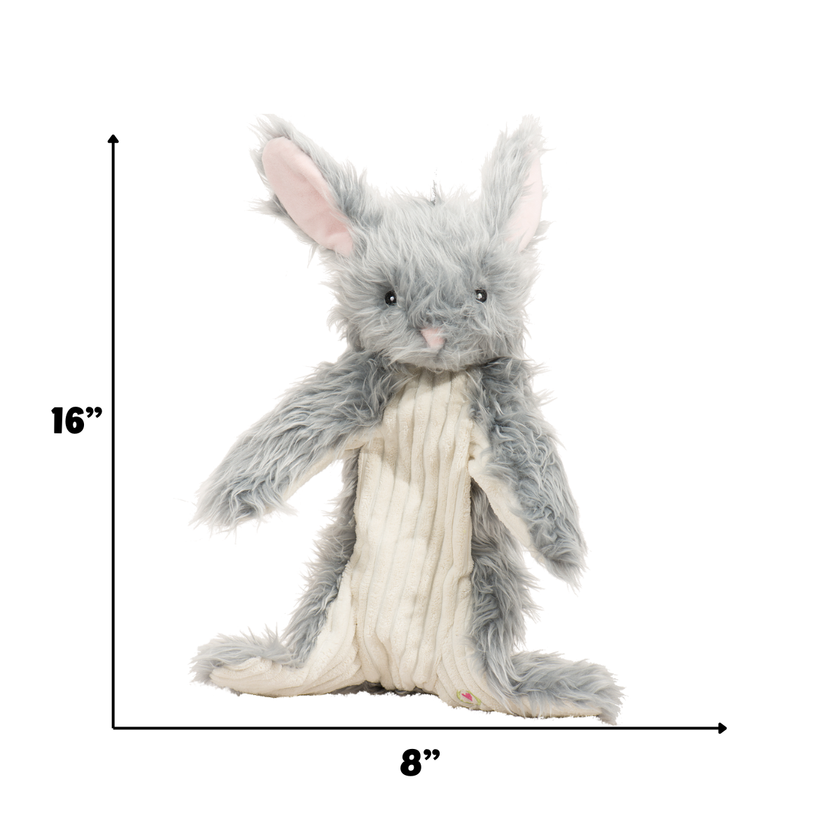 Birch Bunny X-Brace Plush Dog Toy, close-up