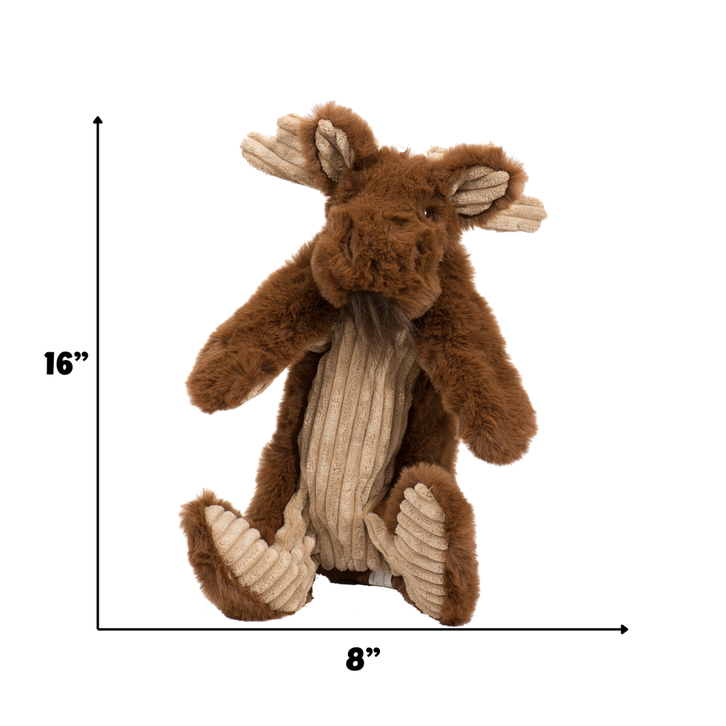 Maple Moose X-Brace Durable Plush Dog Toy, close-up