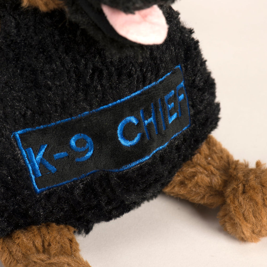 HuggleCause Project K-9 Hero K-9 Chief Knottie Plush Dog Toy Large, side view