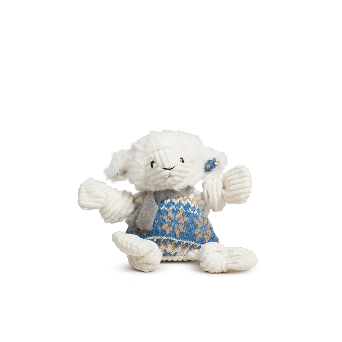 Leo Lamb Plush Dog Toy Knottie, alternate view
