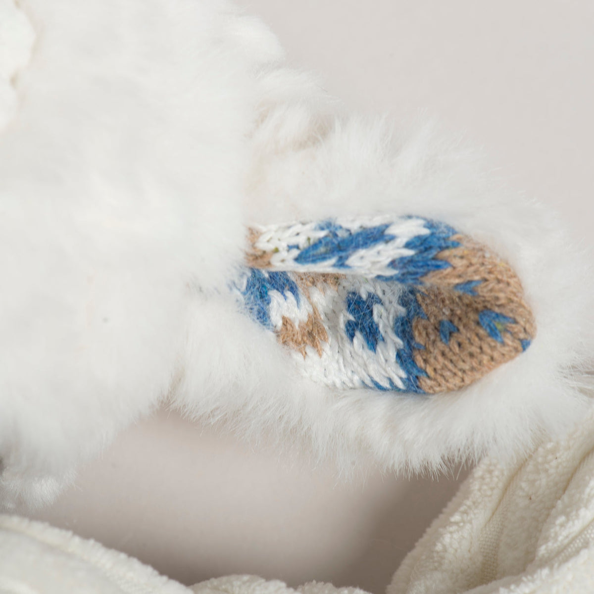 Leo Lamb Plush Dog Toy Knottie, back view