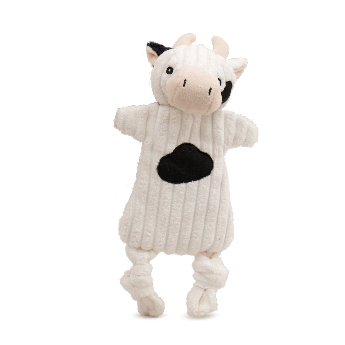 Barnyard HuggleFlatties Assorted Durable Plush Dog Toys 3pk, back view