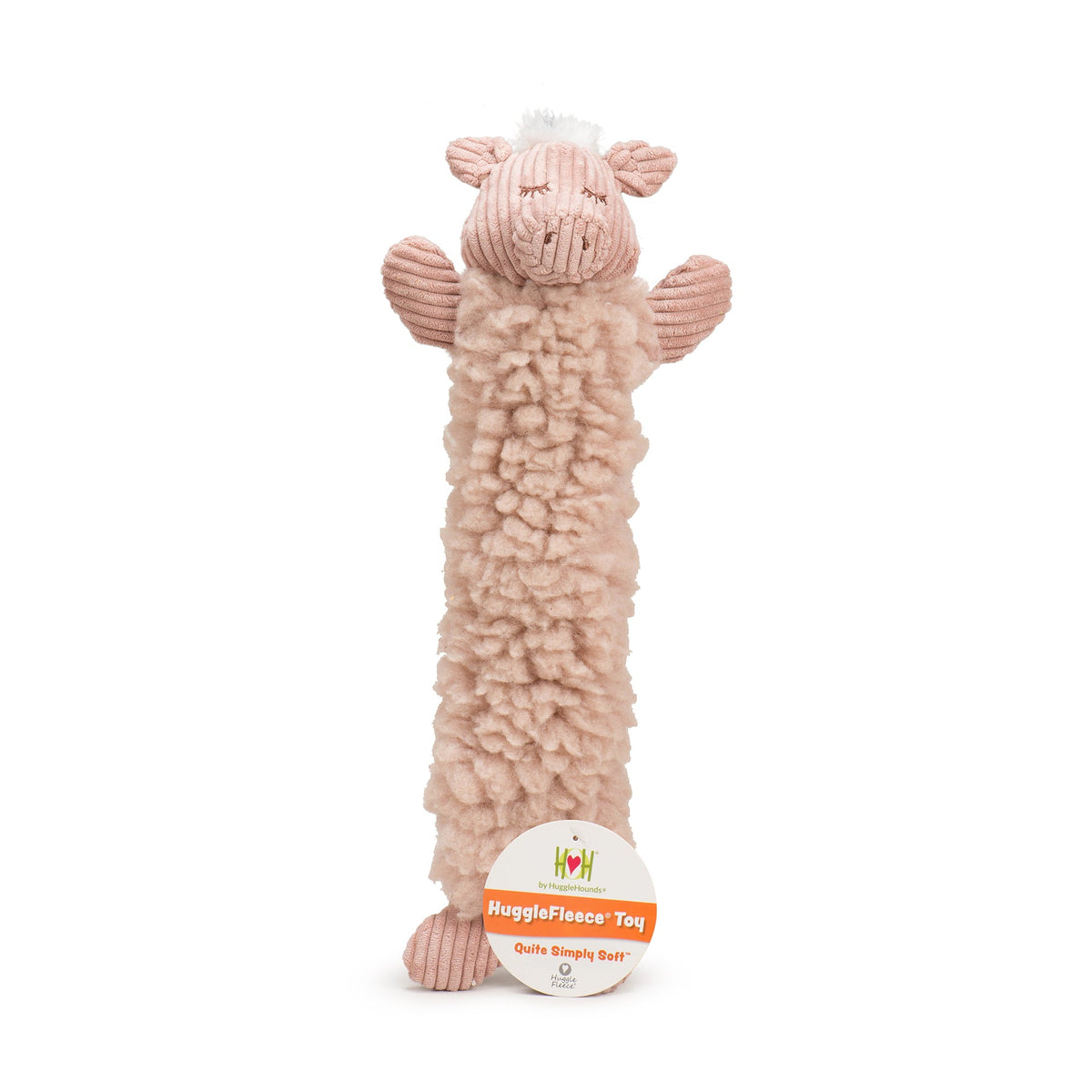 Penelope Pig Fluffer Long  Lovelie Durable Plush Dog Toy, alternate view