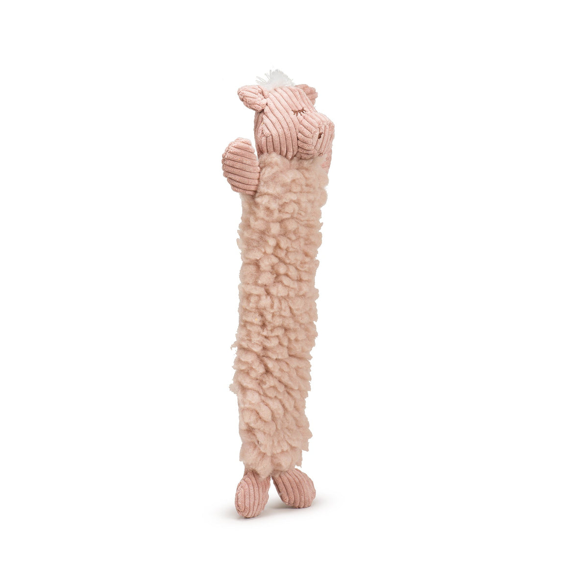 Penelope Pig Fluffer Long  Lovelie Durable Plush Dog Toy, detail view