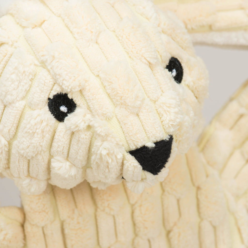 Bobbi Bunny HuggleFlatties Durable Plush Dog Toy, side view