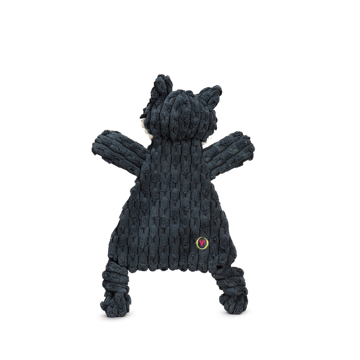 Reggie Raccoon HuggleFlatties Durable Plush Dog Toy, side view