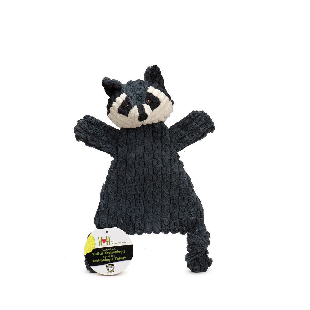 Reggie Raccoon HuggleFlatties Durable Plush Dog Toy, alternate view