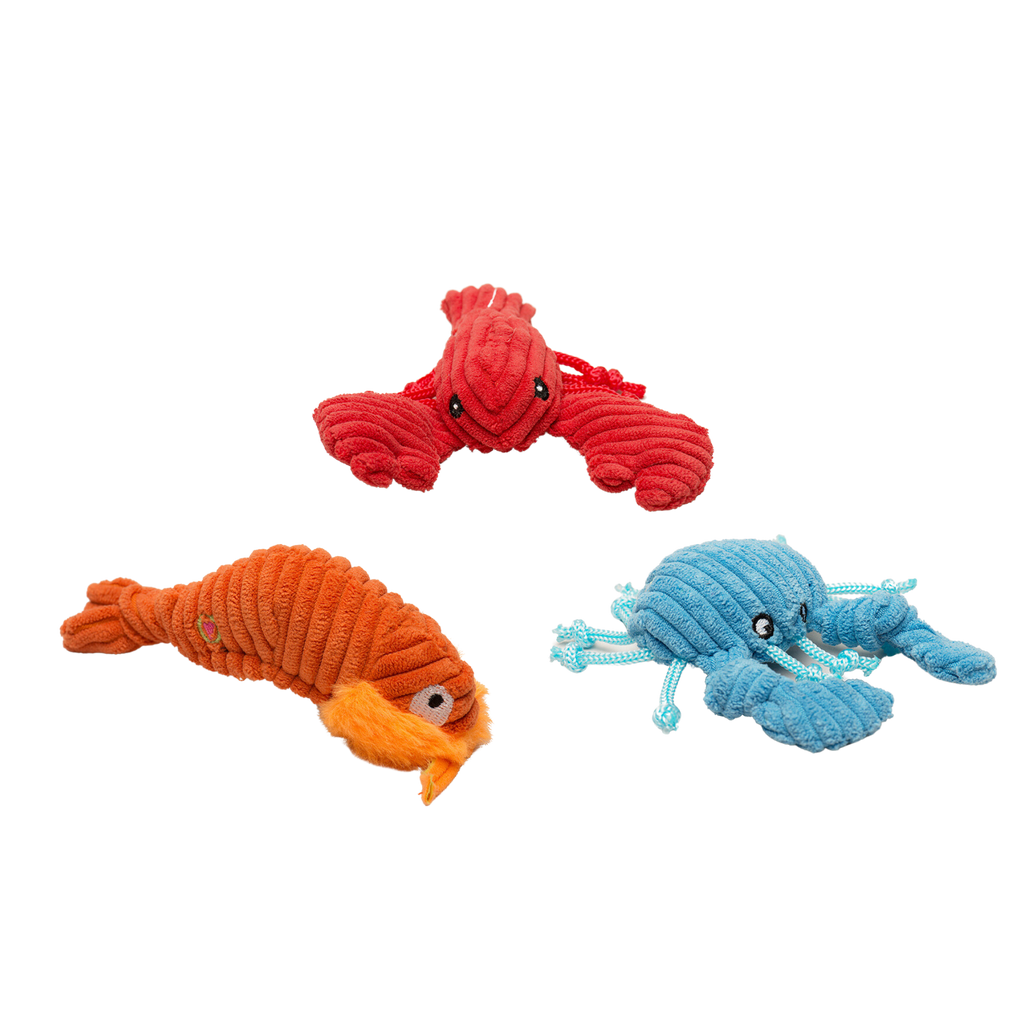 Raw Bar Wee Huggles Plush Dog Toys 3 pack