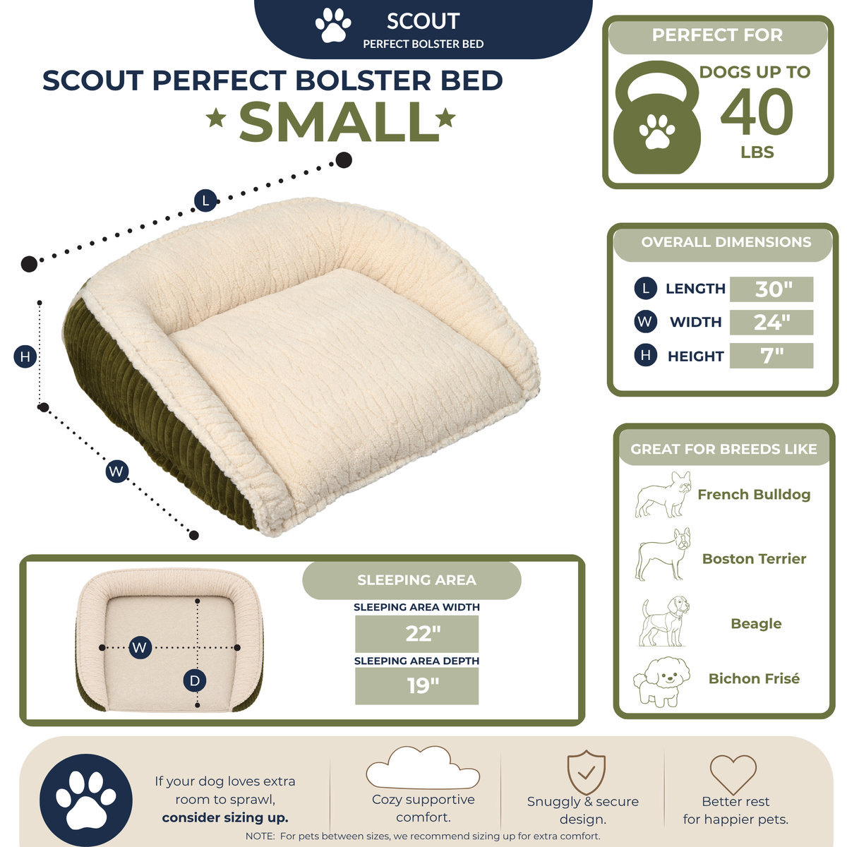 Scout Perfect Bolster Dog Bed, view 11