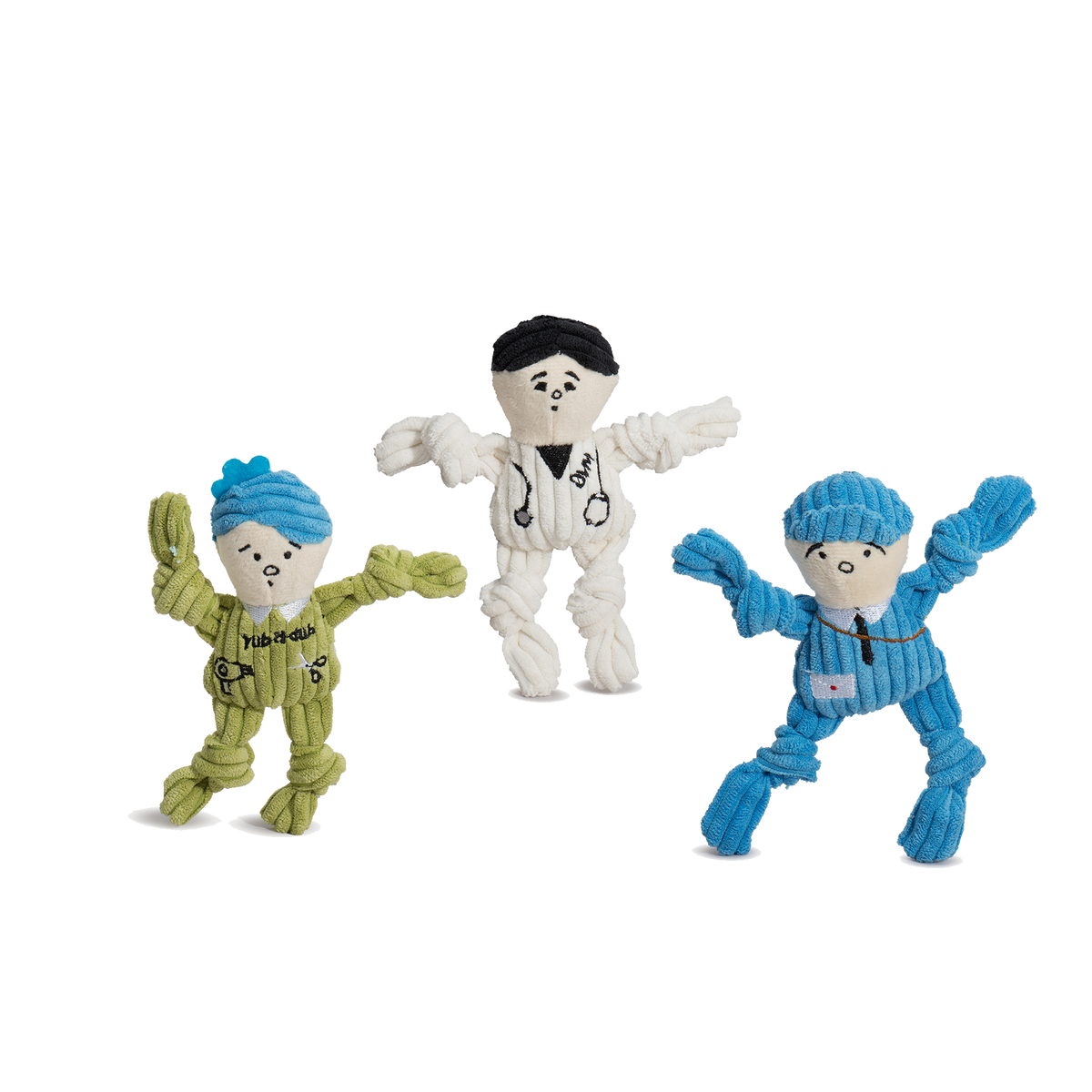 Wee Huggles Assorted Dog People Plush Dog Toys 3 Pack