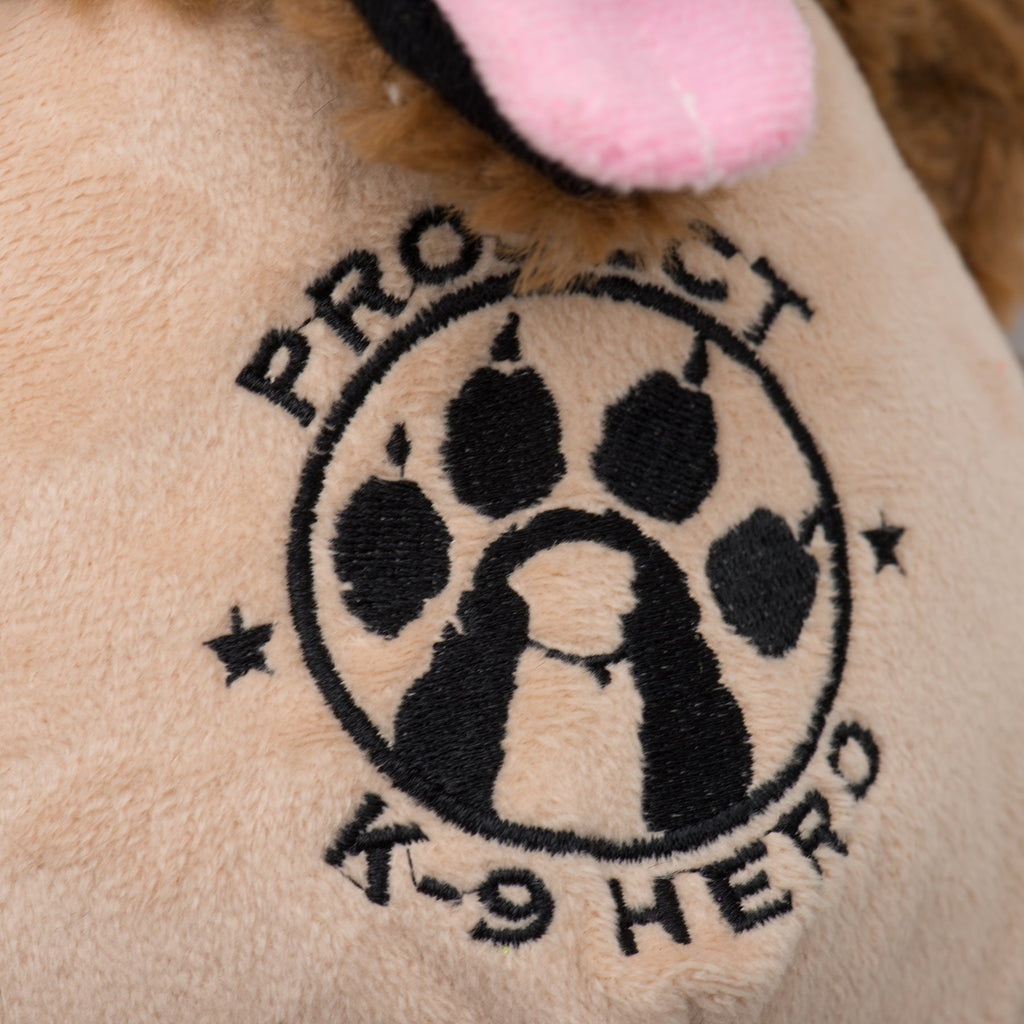HuggleCause Project K-9 Hero Flash Knottie Plush Dog Toy Large, back view