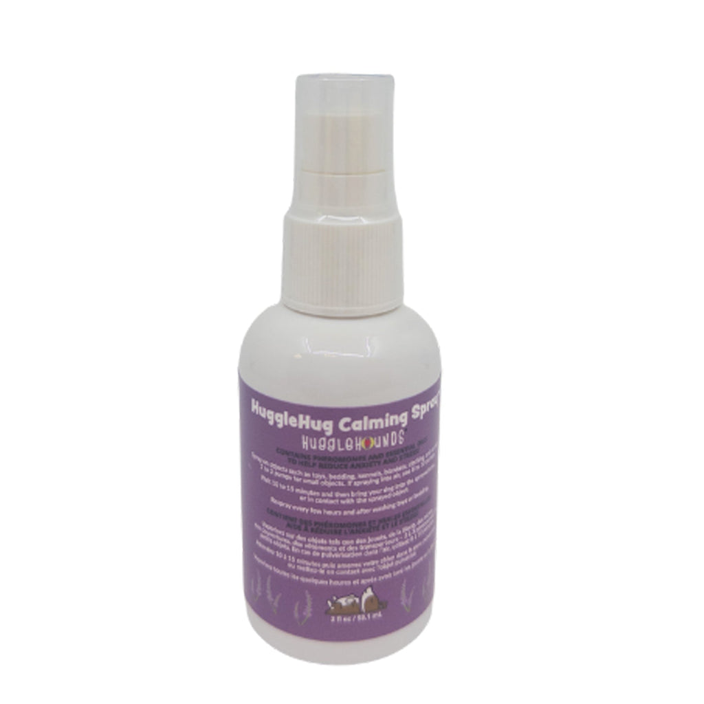 HuggleHug Lavender Bone  2oz Calming Spray Dog Toy Set, detail view