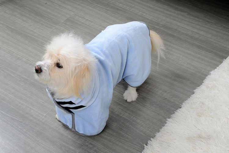 Dog Bathrobe Absorbent Drying Towel Wrap Pet Zen – photo 11 of 13