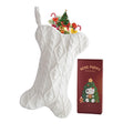 Mayler Yee Dog Christmas Stocking White Knit Bone Shape, 16.7 × 9.6 in – photo 1 of 7