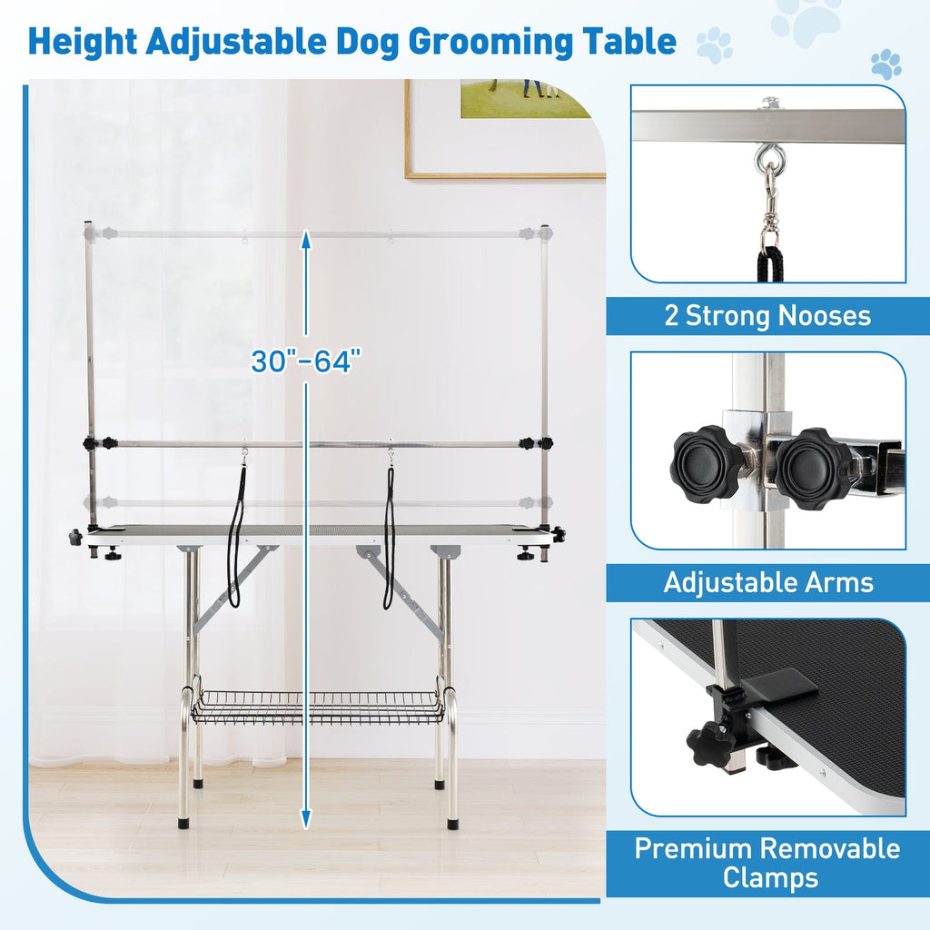 Foldable Dog Grooming Table with Adjustable Arms Black – photo 6 of 8