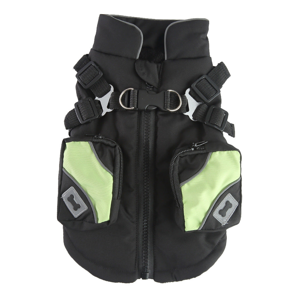 Zip-Up Dog Jacket - Warm Polyester Winter Coat for Dogs - image 3