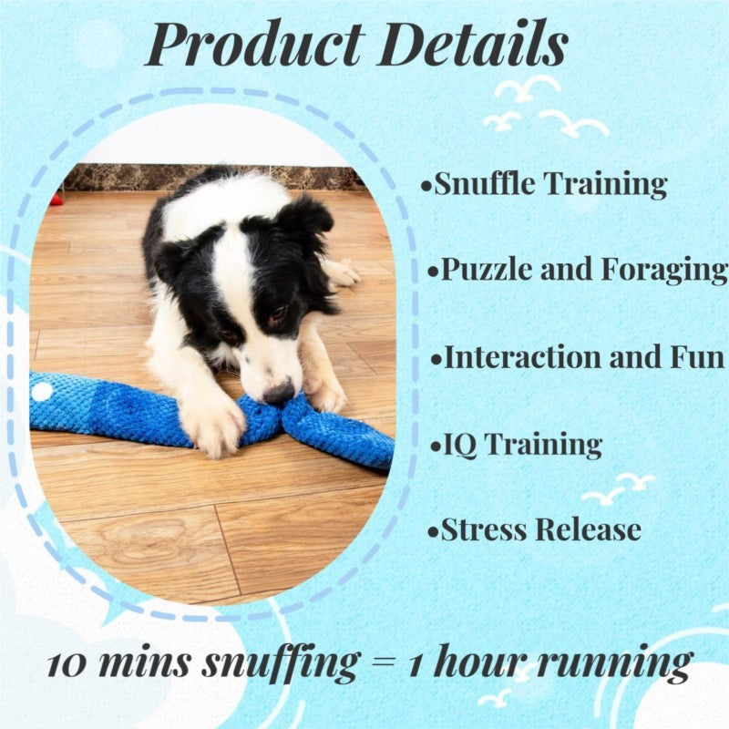 Squeaky Plush Dog Puzzle Toy with Snuffle Mat – IQ Training – alternate view 4