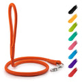 Rolled Leather Dog Leash Glamour Orange 4 ft – photo 1 of 6