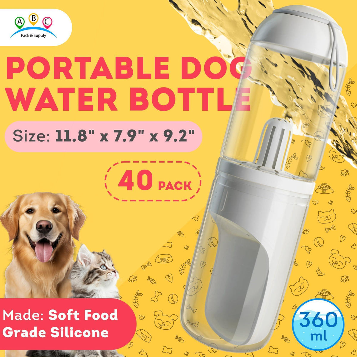 Portable Dog Water Bottle Dispenser 12 oz with Filter – photo 2 of 9