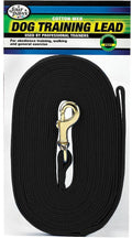 Four Paws Cotton Web Dog Training Lead - Black – front view