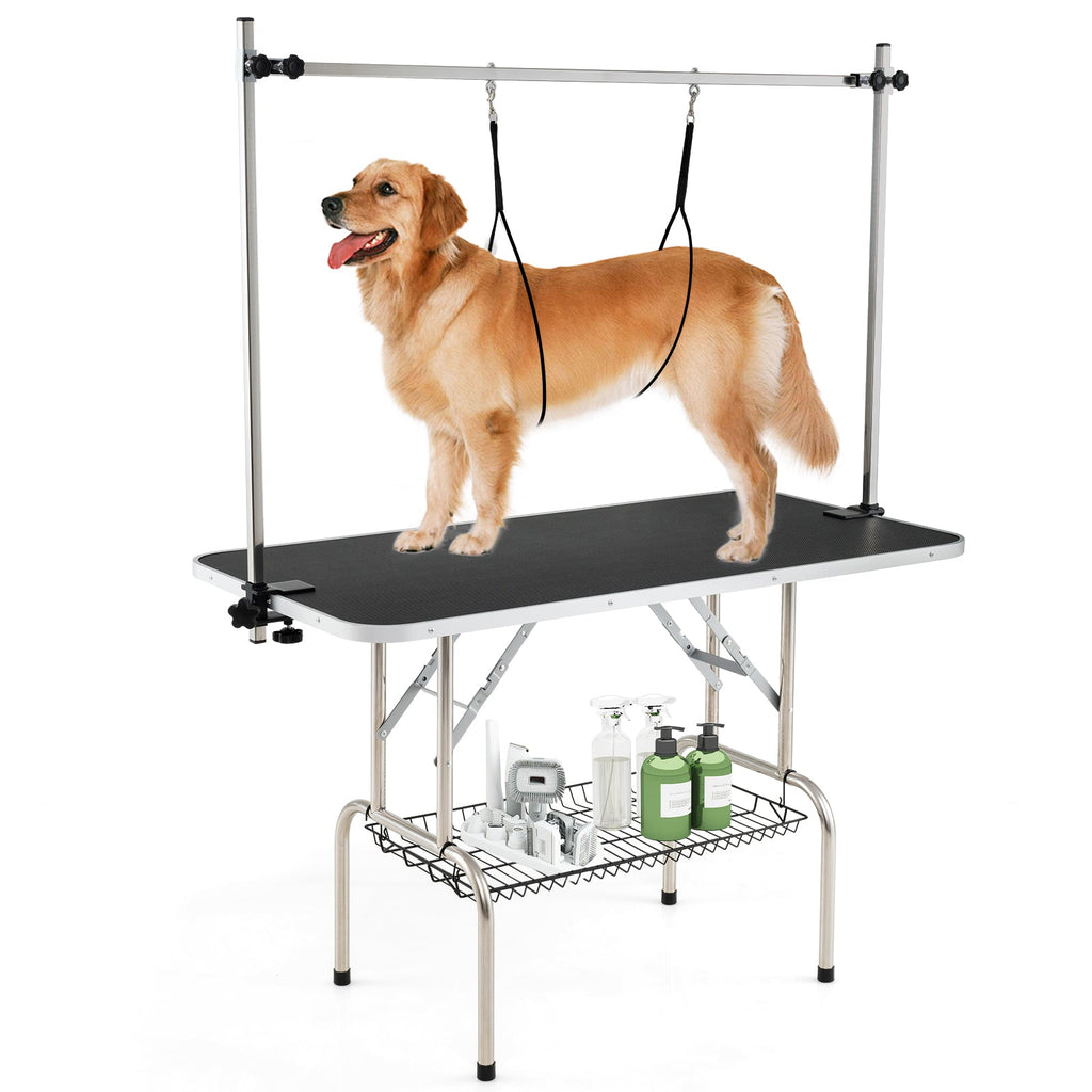 Foldable Dog Grooming Table with Adjustable Arms Black – photo 3 of 8