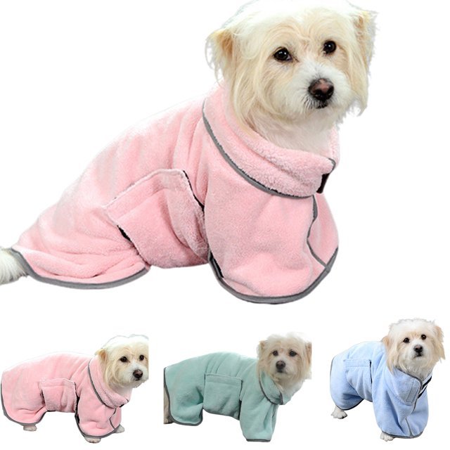Dog Bathrobe Absorbent Drying Towel Wrap Pet Zen – photo 1 of 13