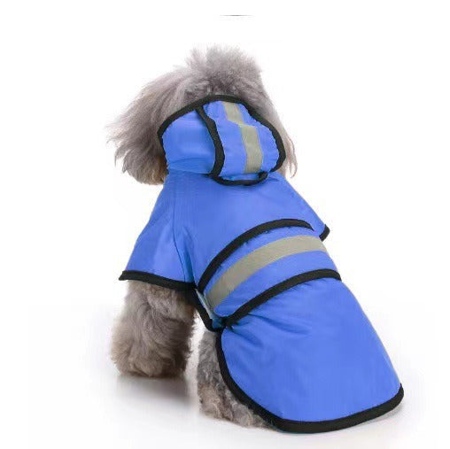 Reflective Dog Raincoat Polyester Yellow Red Blue – photo 2 of 7