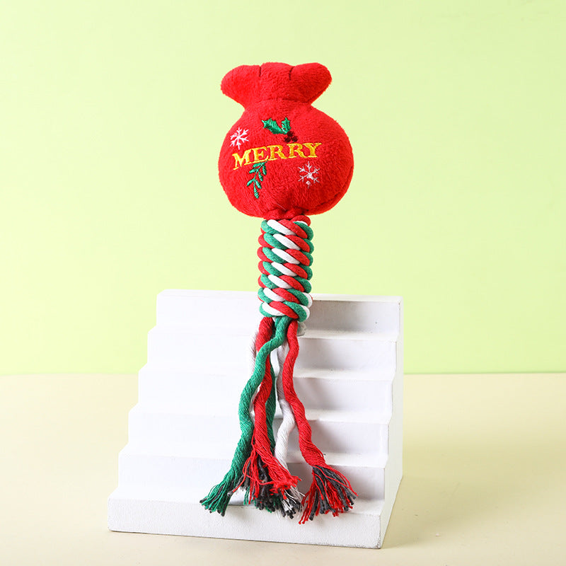 Christmas Rope Plush Dog Toy Santa Snowman – photo 11 of 11