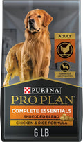 Pro Plan Adult Complete Essentials Shredded Blend Chicken & Rice Dry Dog Food – front view