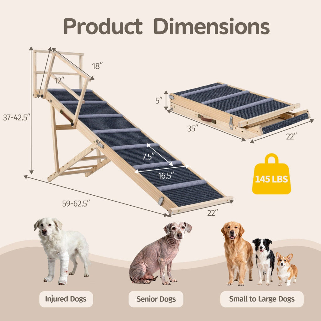Adjustable Folding Dog Ramp for High Beds and Vehicles – photo 5 of 8