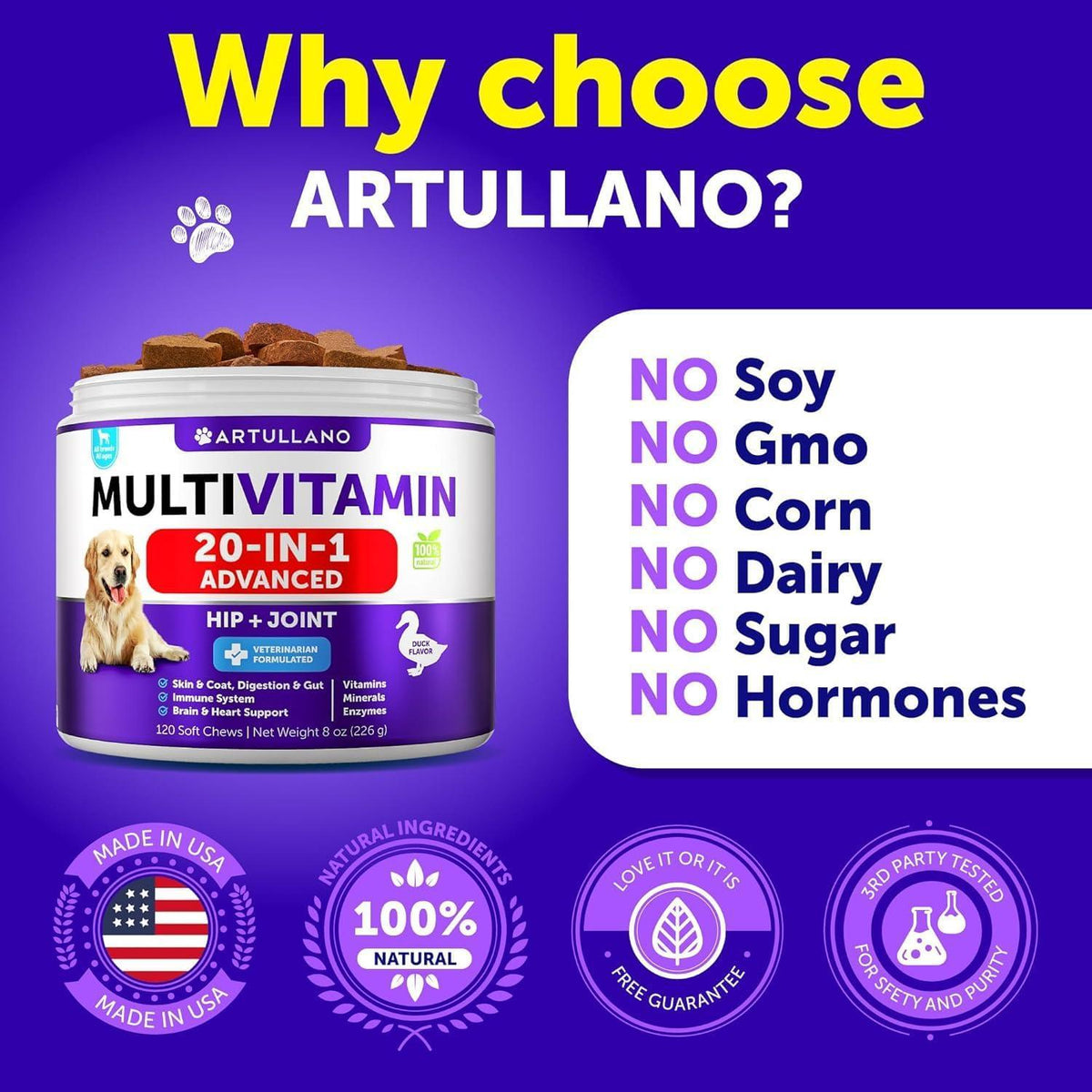 Dog Multivitamin Chews 20-in-1 with Glucosamine – photo 5 of 7