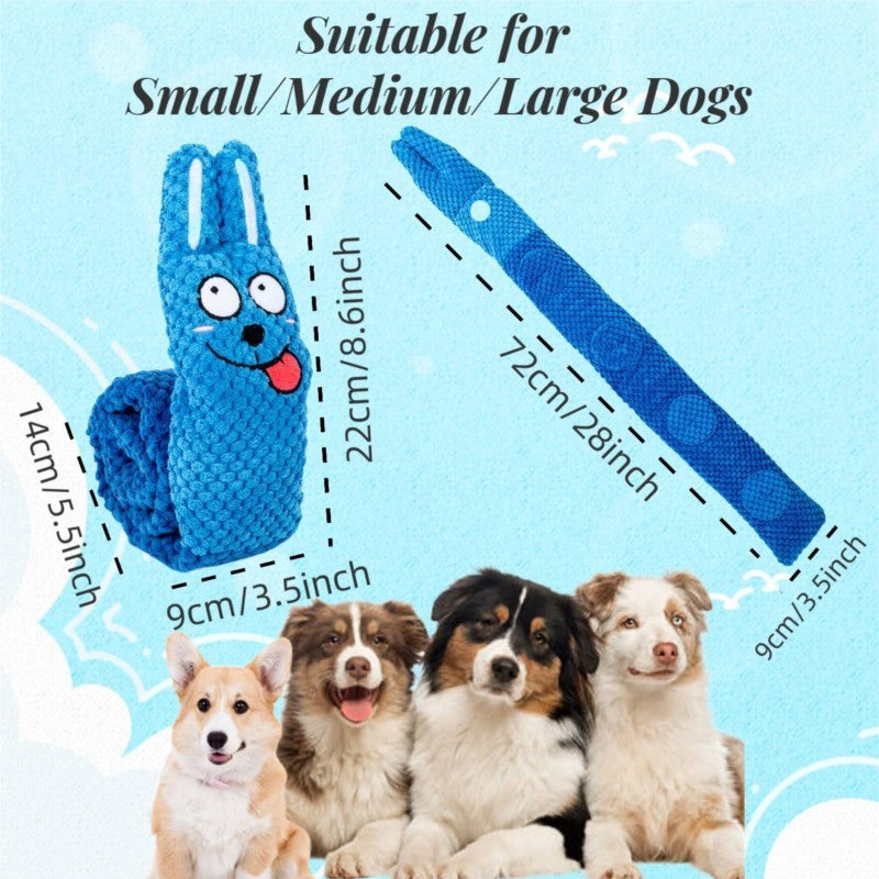 Squeaky Plush Dog Puzzle Toy with Snuffle Mat – IQ Training – alternate view 3
