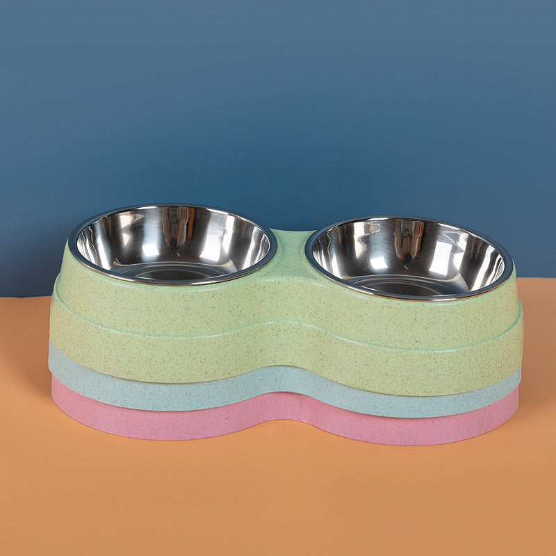 Double Stainless Steel Pet Bowls – Food & Water Feeder Tray – alternate view 6