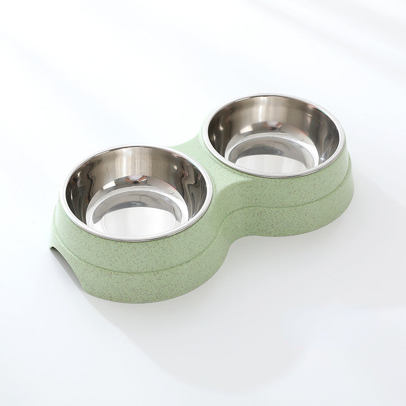 Double Stainless Steel Pet Bowls – Food & Water Feeder Tray – alternate view 7
