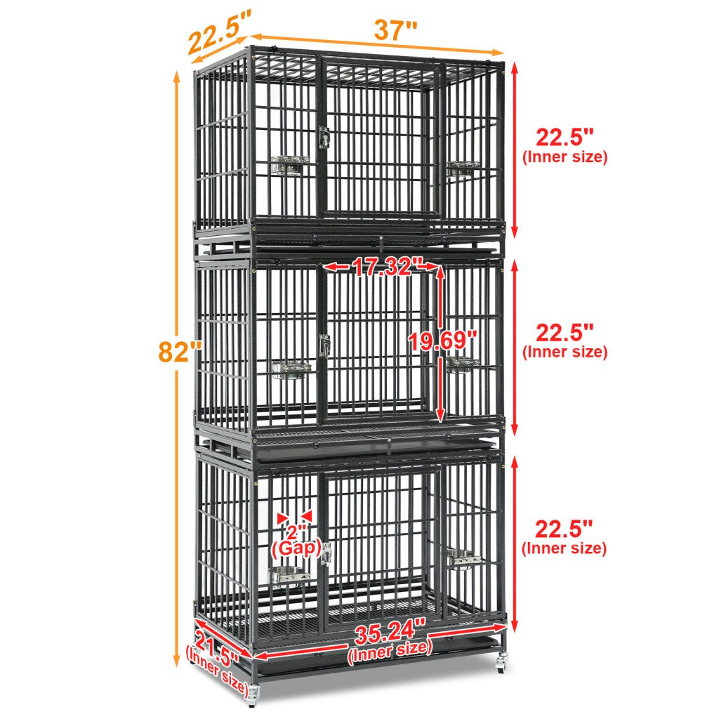 37 Inch Stackable Heavy Duty Dog Crate – alternate view 11