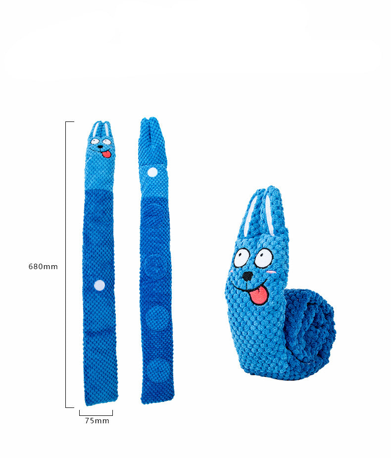 Squeaky Plush Dog Puzzle Toy with Snuffle Mat – IQ Training – alternate view 2