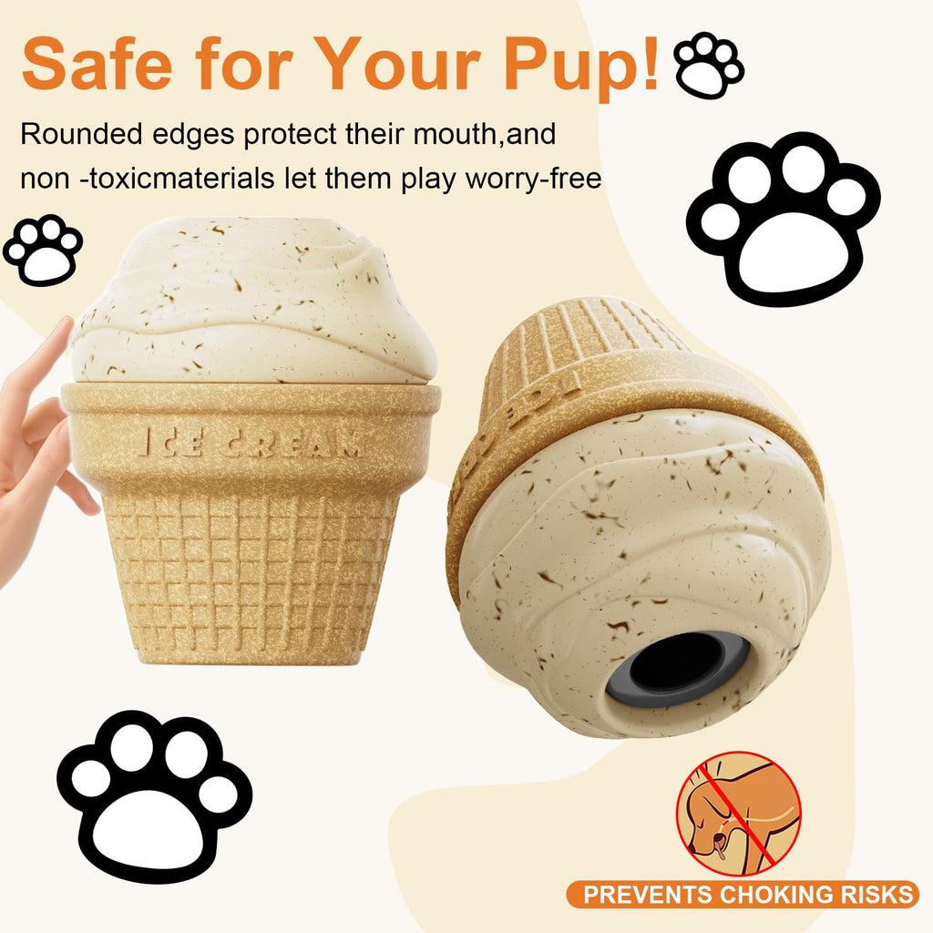 Freezable Ice Cream Dog Toy Treat-Dispensing Chew Toy for Aggressive Chewers – photo 5 of 8
