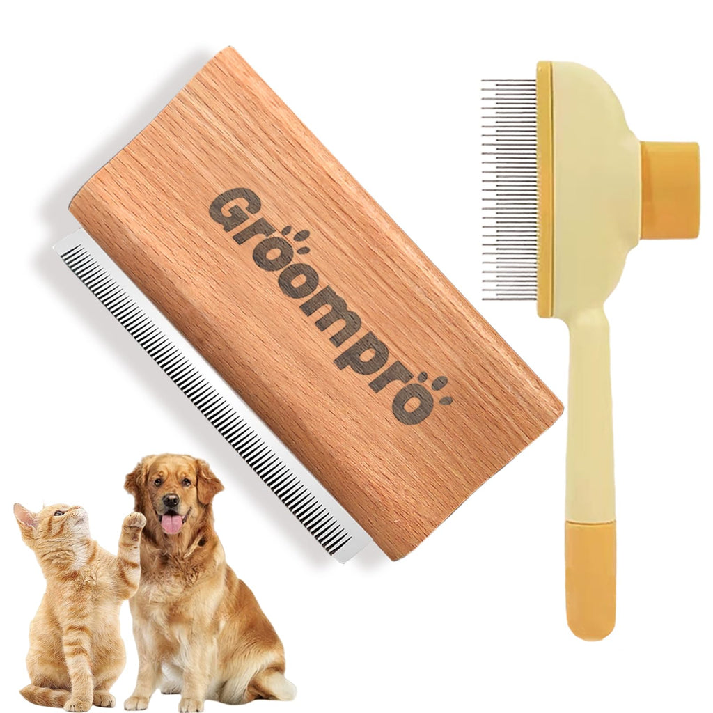 Groompro Deshedding Brush for Dogs Shedding Tool & Comb Set, Large (5.3 in) – photo 1 of 7