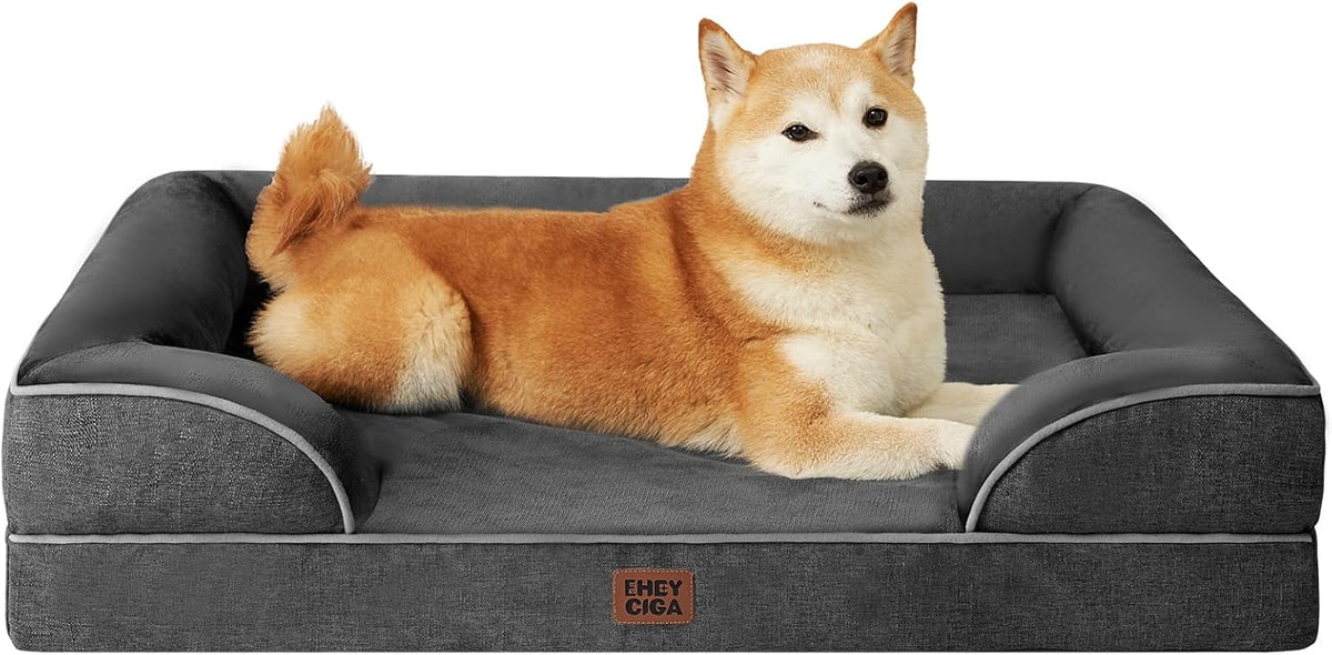 EHEYCIGA Orthopedic Dog Bed Memory Foam Bolster – photo 63 of 100