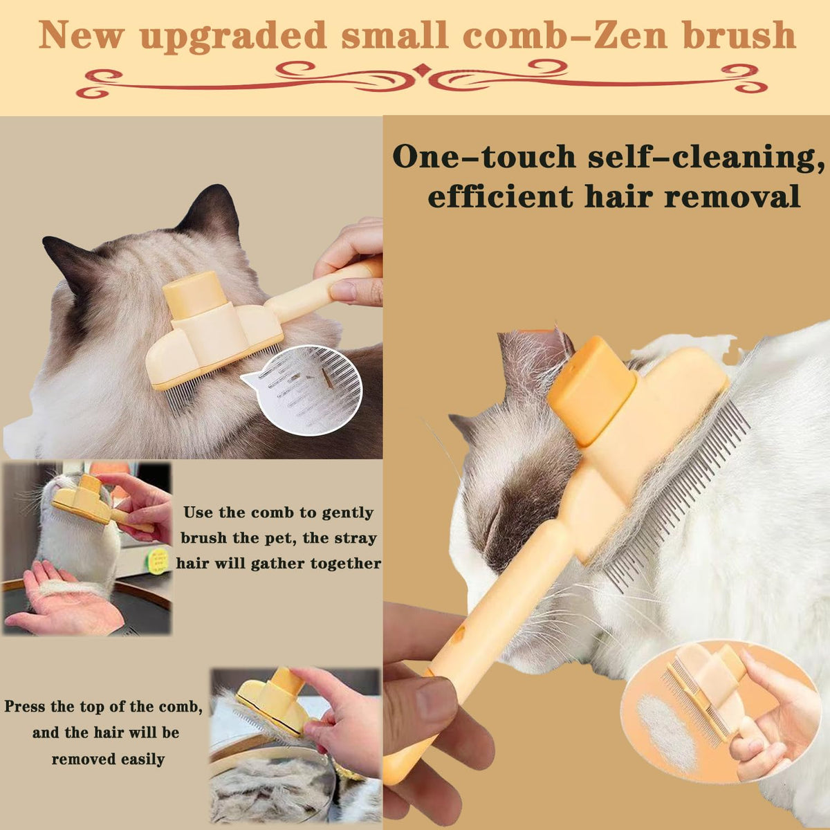 Groompro Deshedding Brush for Dogs Shedding Tool & Comb Set, Large (5.3 in) – photo 4 of 7