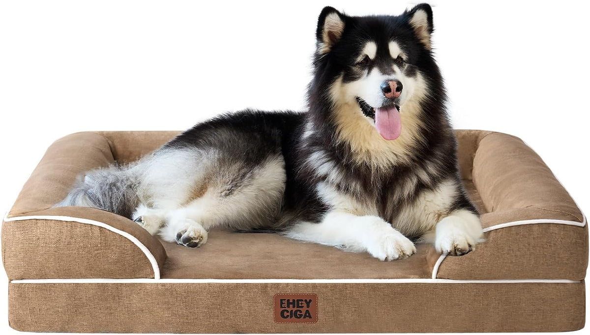 EHEYCIGA Orthopedic Dog Bed Memory Foam Bolster – photo 26 of 100
