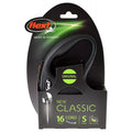 Flexi New Classic Retractable Dog Leash – Black, 16 ft – front view