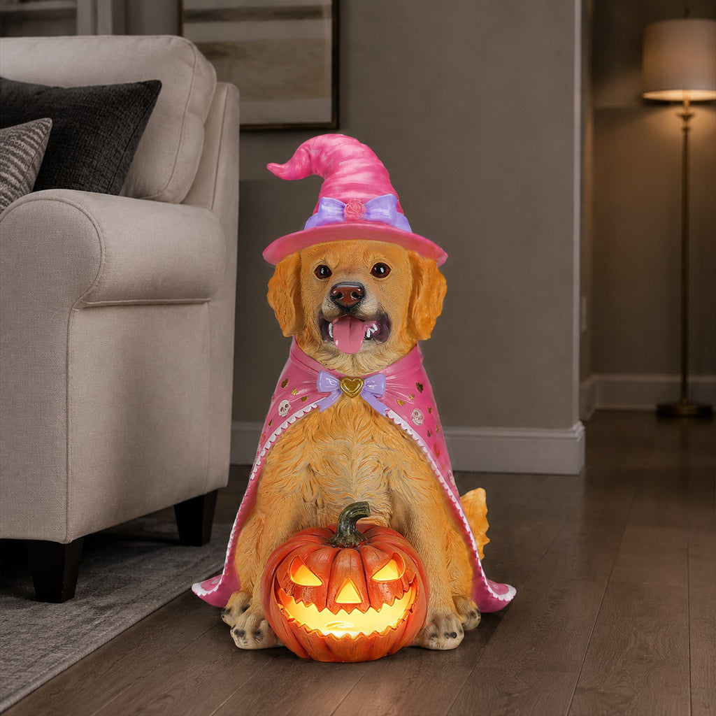 Halloween Golden Retriever Dog Statue – alternate view 2