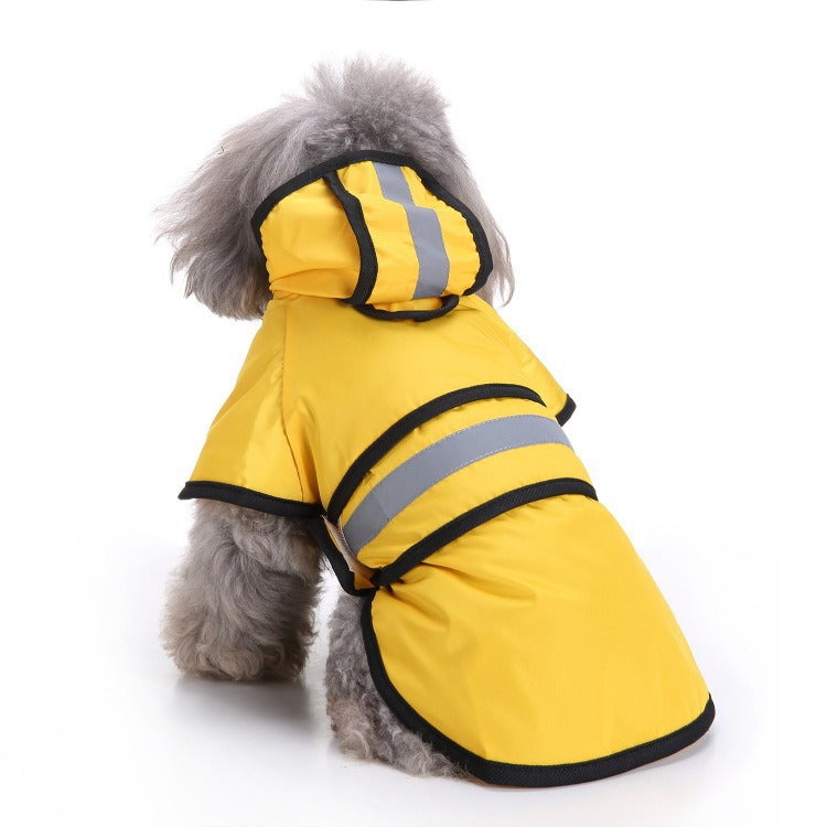 Reflective Dog Raincoat Polyester Yellow Red Blue – photo 6 of 7