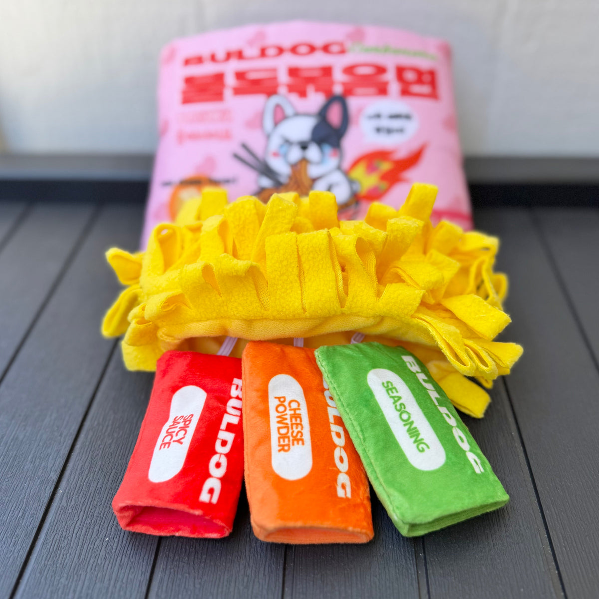 Blushiez Bul-dog Ramen Noodles Interactive Dog Toy Set – photo 4 of 5